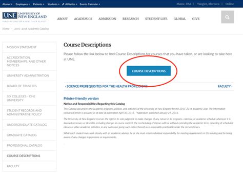 Course Catalog Descriptions Common App