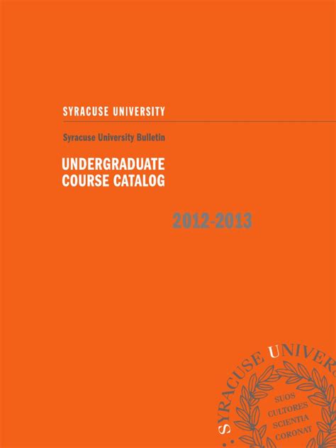 Course Catalog Syracuse