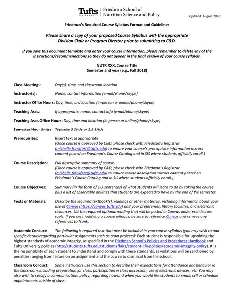 course description and syllabus