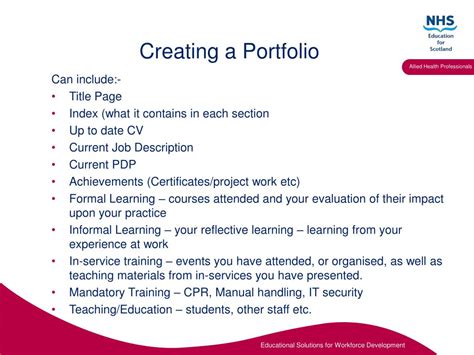 cpd portfolio examples
