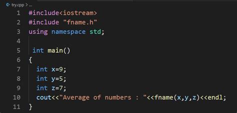 cpp header file example