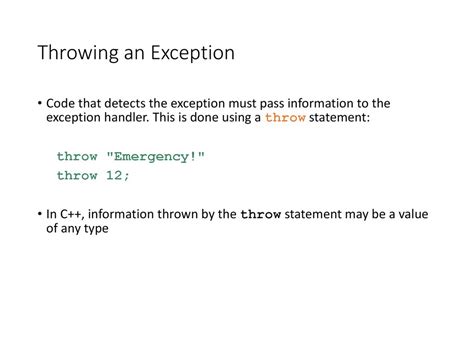 cpp how to throw exception