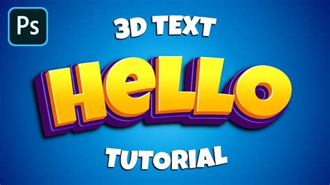 create 3d text in photoshop
