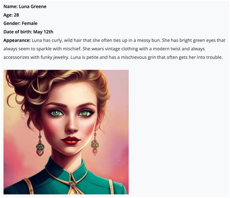 create a book character generator