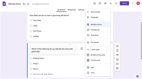 create a poll in google forms