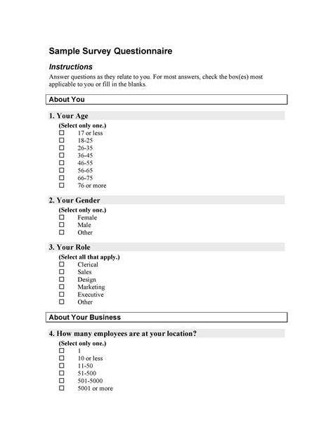 create a questionnaire form in word
