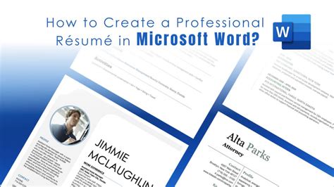 create a resume microsoft word