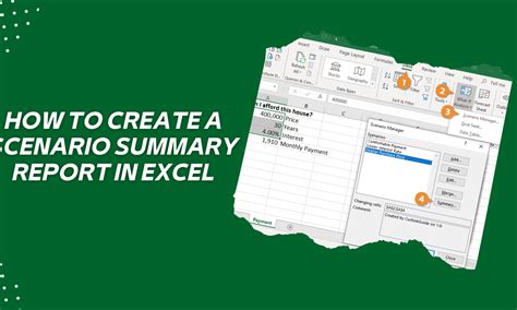create a scenario summary report
