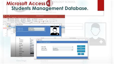 create a student database in ms access