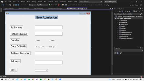 create a web form in visual studio 2022