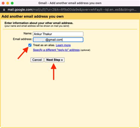 create alias email address gmail