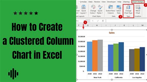 create clustered column chart in excel