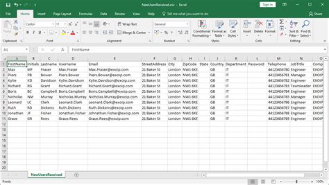create csv file c# from list