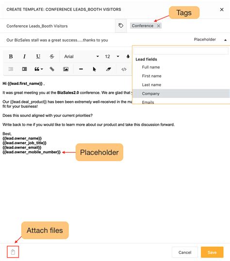 create email template from excel data