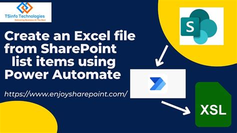 create excel file from sharepoint list power automate