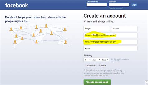 create facebook without phone number and email
