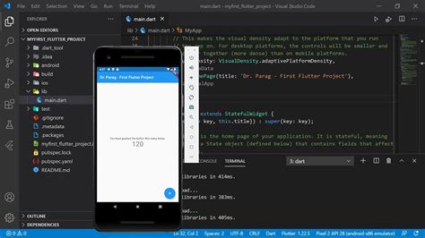 create flutter project in vs code
