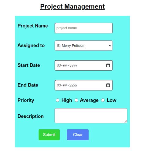 create form in html with javascript
