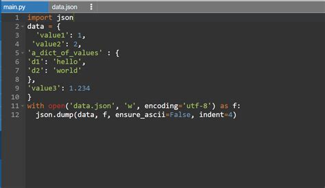 create json file in python