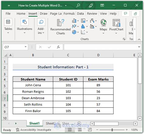 create multiple word documents from excel