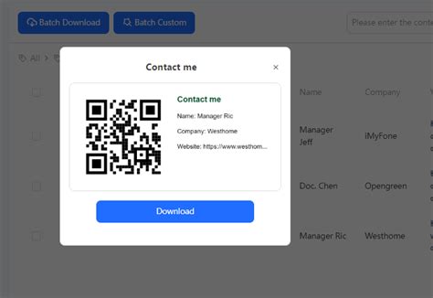 create my contact qr code