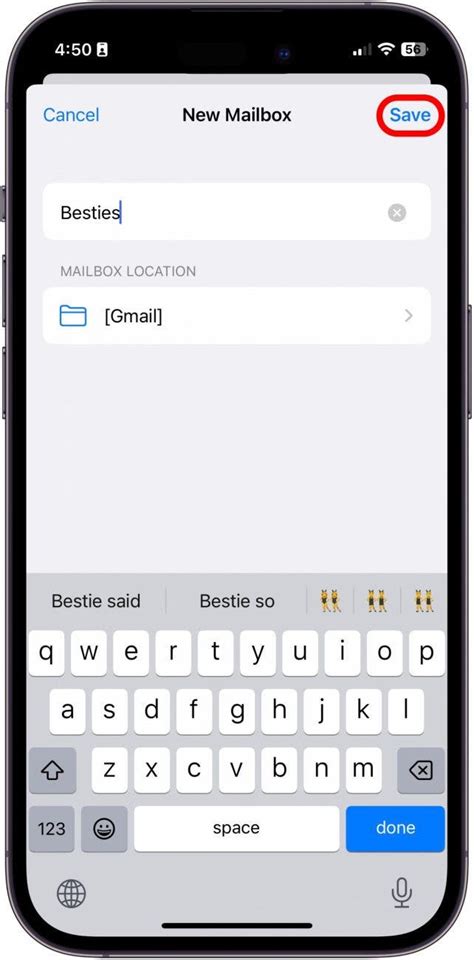 create new mailbox in gmail on iphone