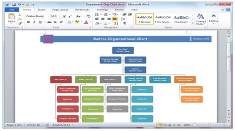 create org chart in microsoft word