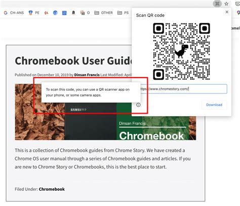 create qr code through chrome