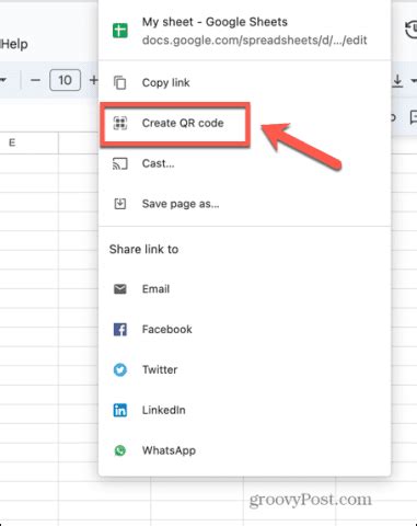 create qr code to link to google sheet