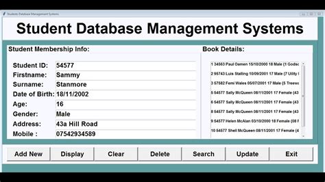 create student database in python