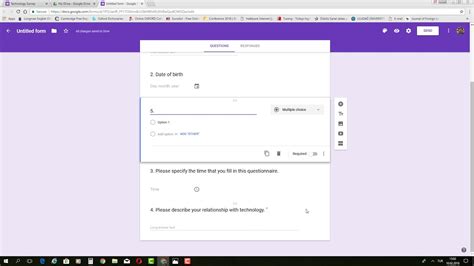 create test with google forms