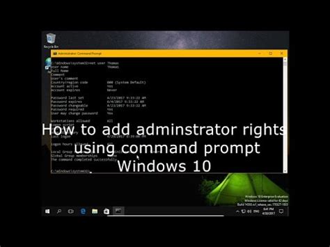 create user with admin privileges cmd