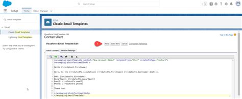 create visualforce email template salesforce