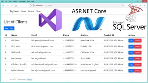 create web form in asp net core