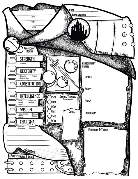 creating a custom character sheet