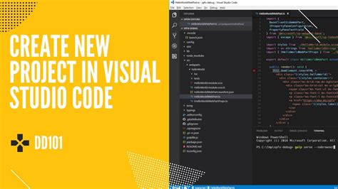 creating a new project in vs code