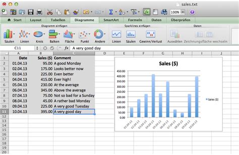creating charts in excel