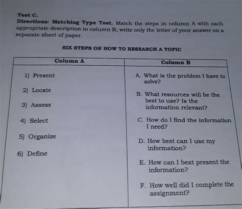 creating type of test questions