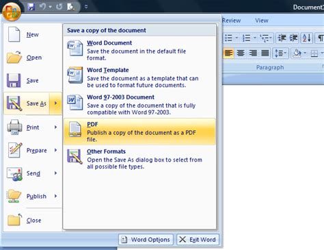 creating word document from pdf