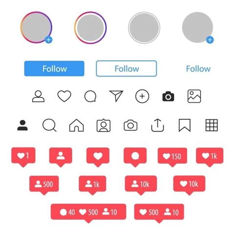 Creative Instagram button shapes