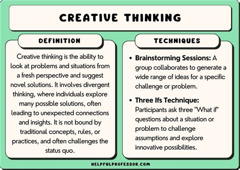 creative thinking examples for students