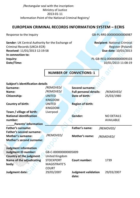 criminal conviction list uk