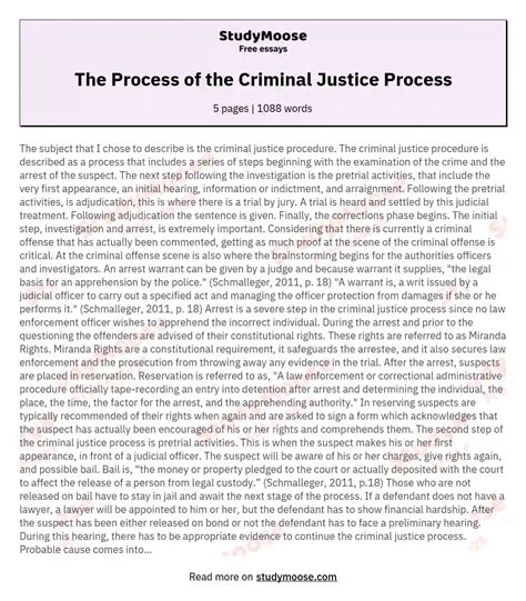 criminal justice thesis examples