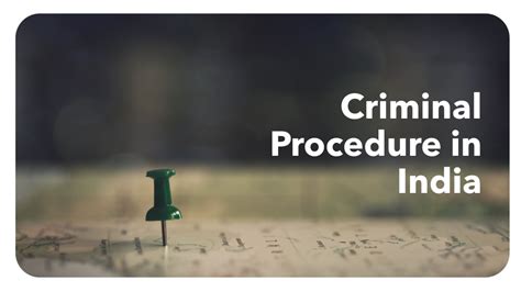criminal procedure in india
