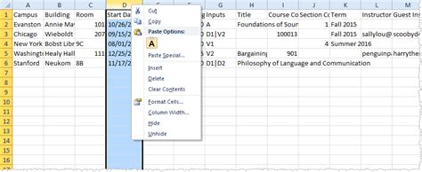 csv date format