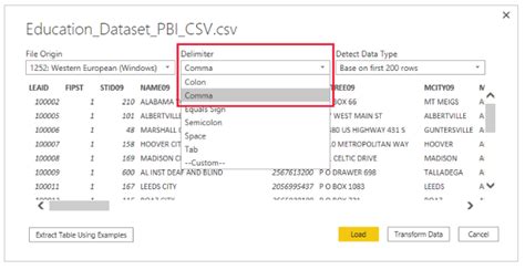 csv file example for power bi