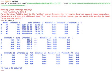 csv file in python