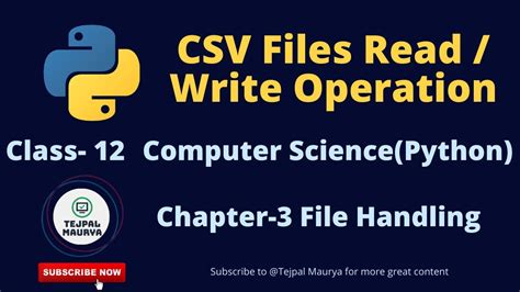 csv file in python class 12 pdf
