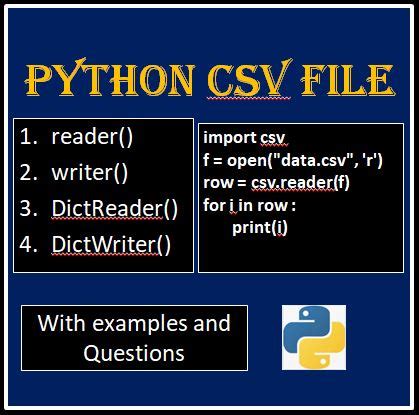 csv file in python class 12 questions