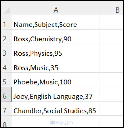 csv file problem in excel